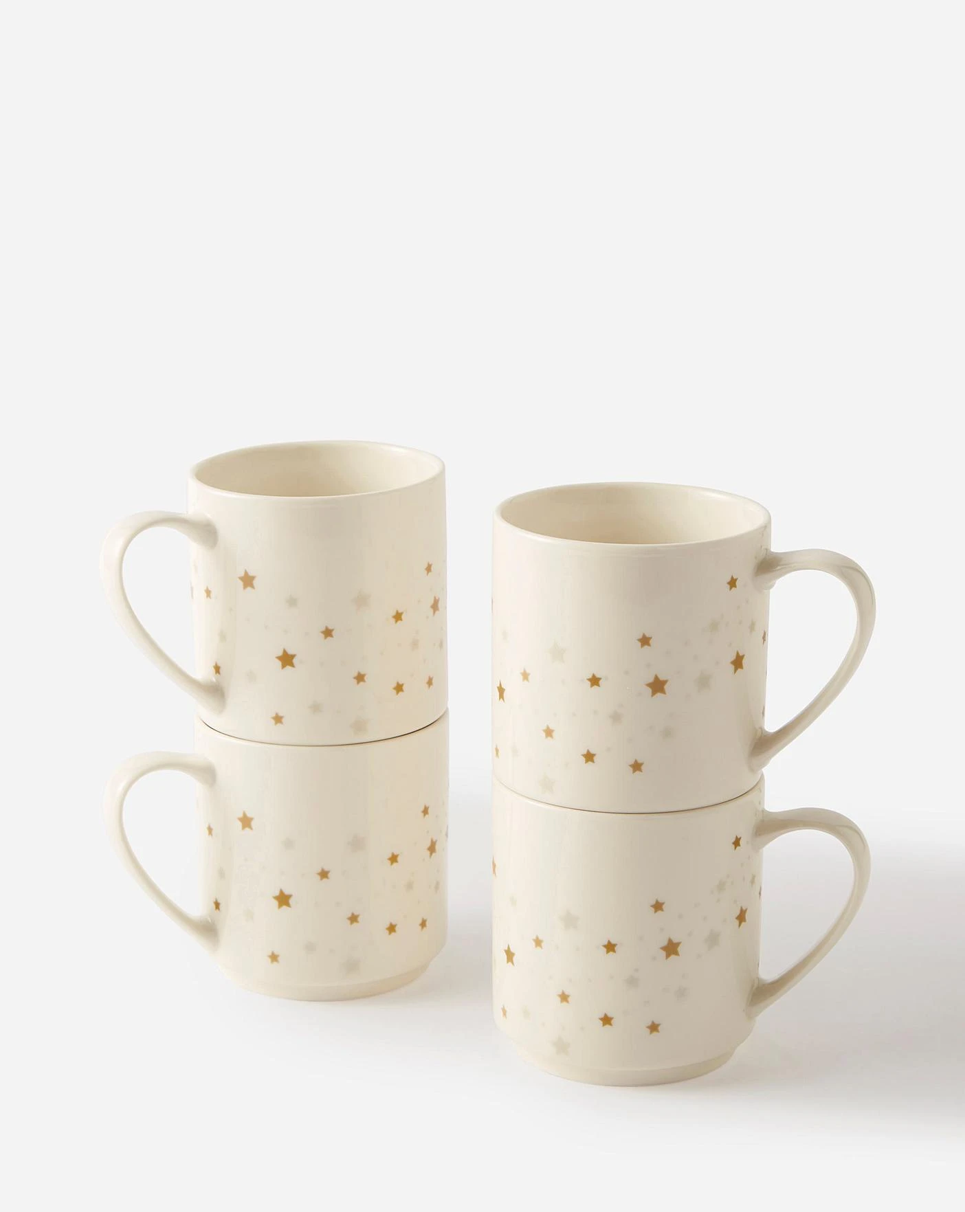 Metallic Stars Set Of 4 Stacking Mugs - Image 3