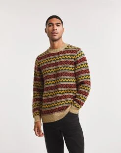 Tan Fairisle Jumper