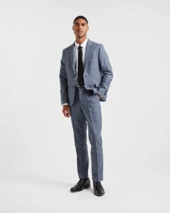Blue Windowpane Check Reg Suit Jacket
