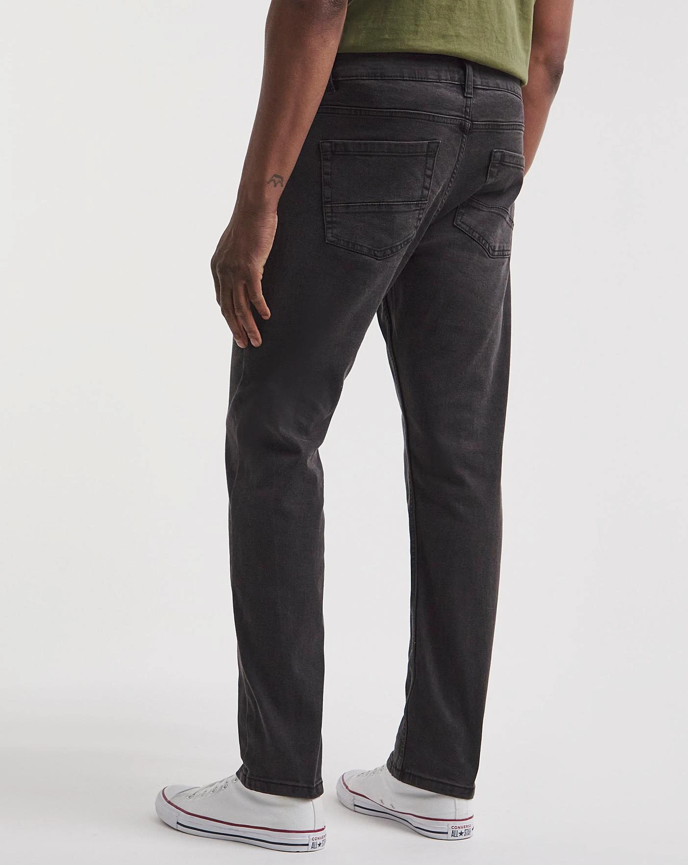 Blackwash Straight Fit Stretch Jeans - Image 3