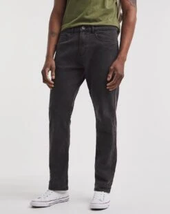 Blackwash Straight Fit Stretch Jeans