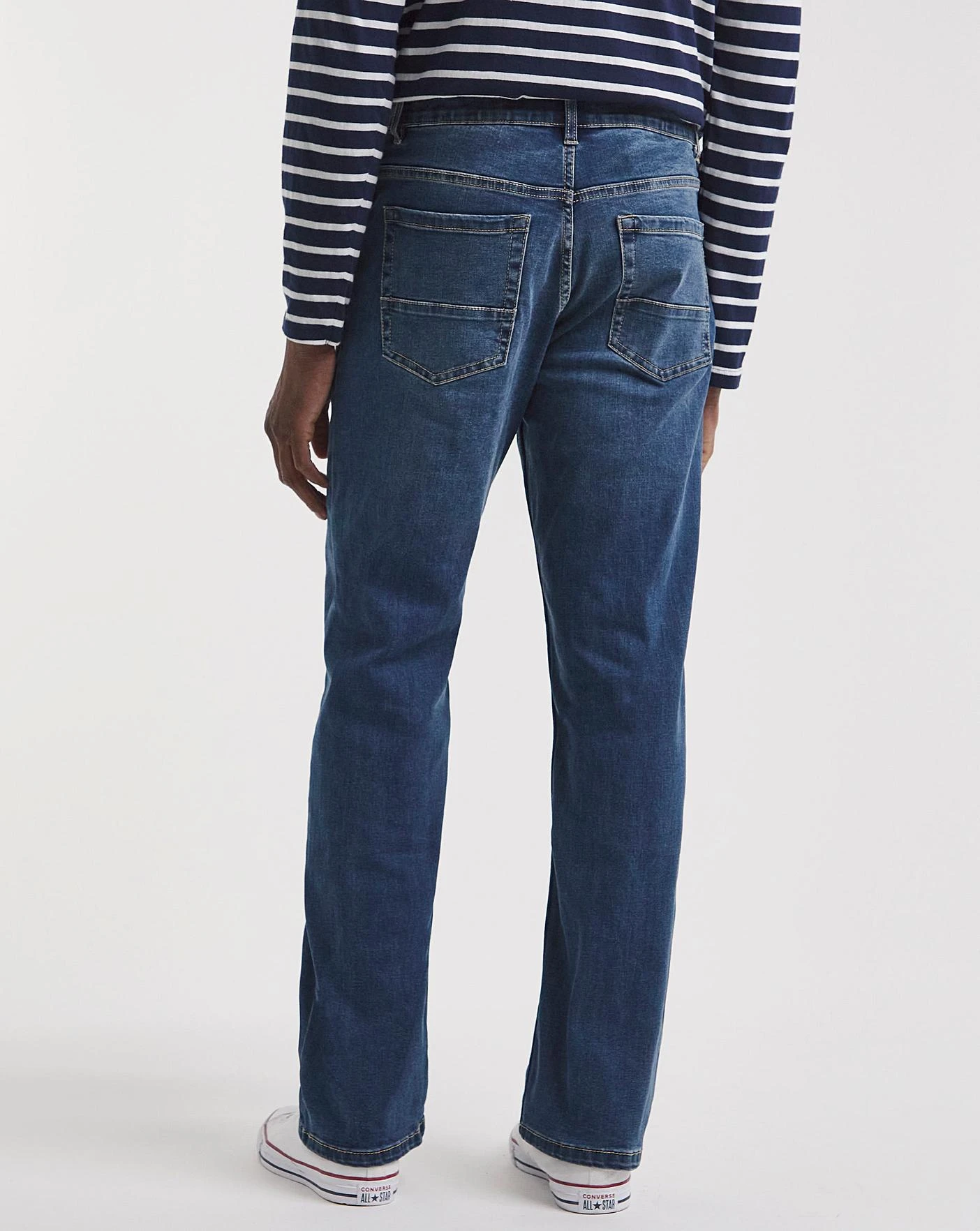 Stonewash Loose Fit Stretch Jeans - Image 3
