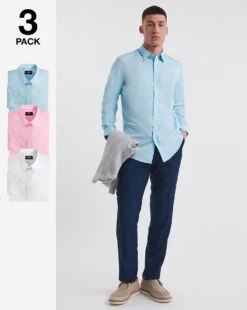 3 Pack Long Sleeve Formal Shirt Long