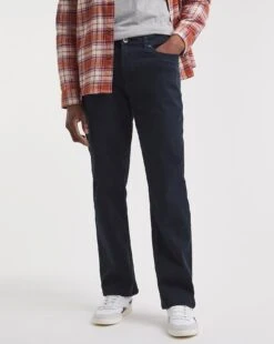 Navy Loose Fit Stretch Gaberdine Jeans