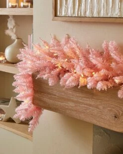 Chamonix Pink Pre-Lit Garland - 1.8m
