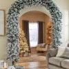 Aspen Flocked Tree Arch - 8ft