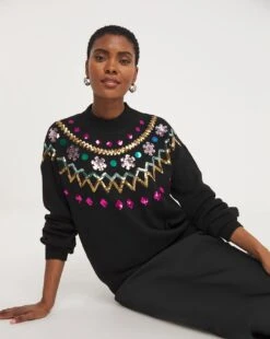 Sequin Novelty Fairisle Jumper