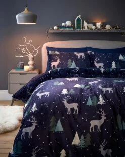 Cosy Stag Fleece Duvet Set