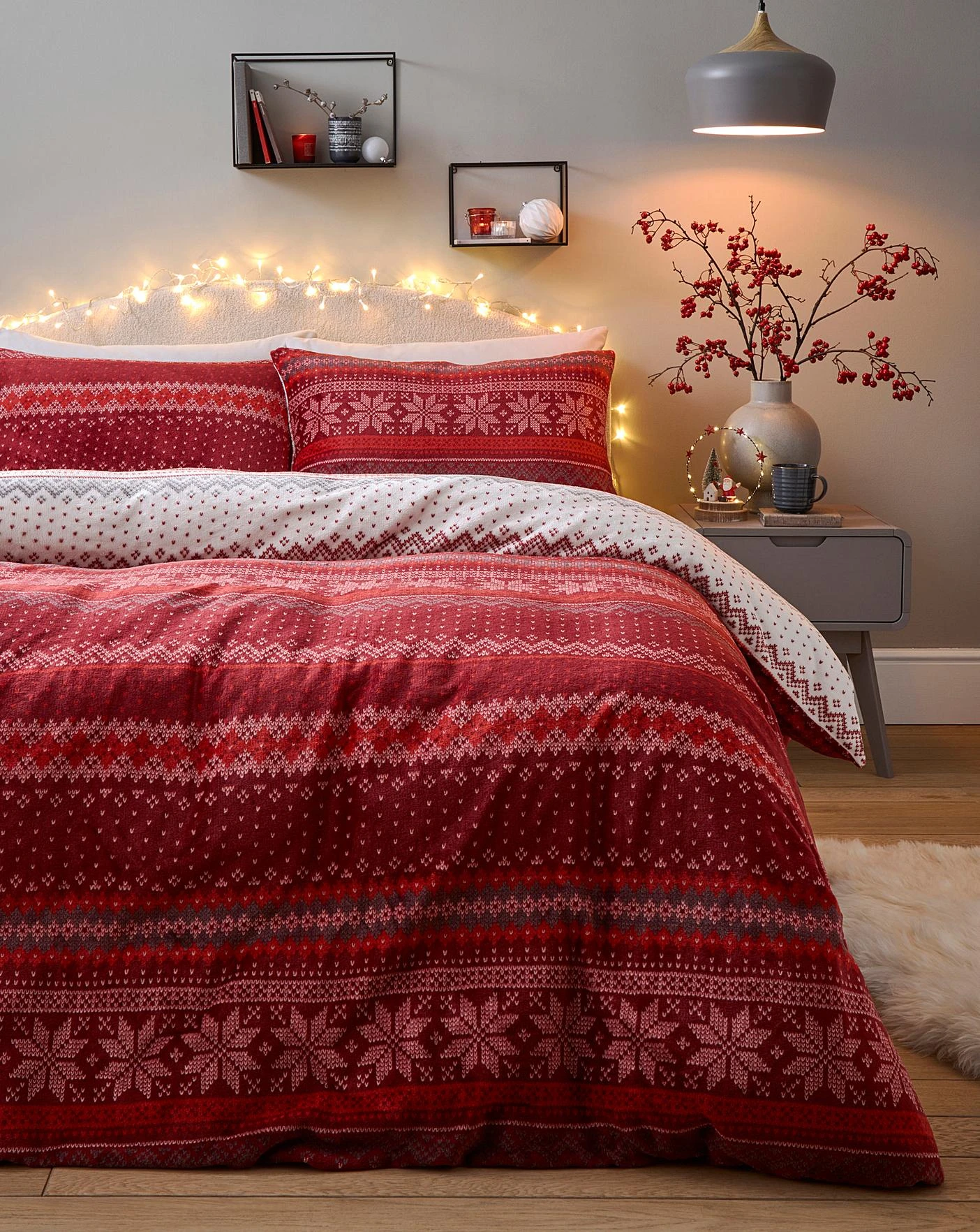 Fairisle Fleece Duvet Set