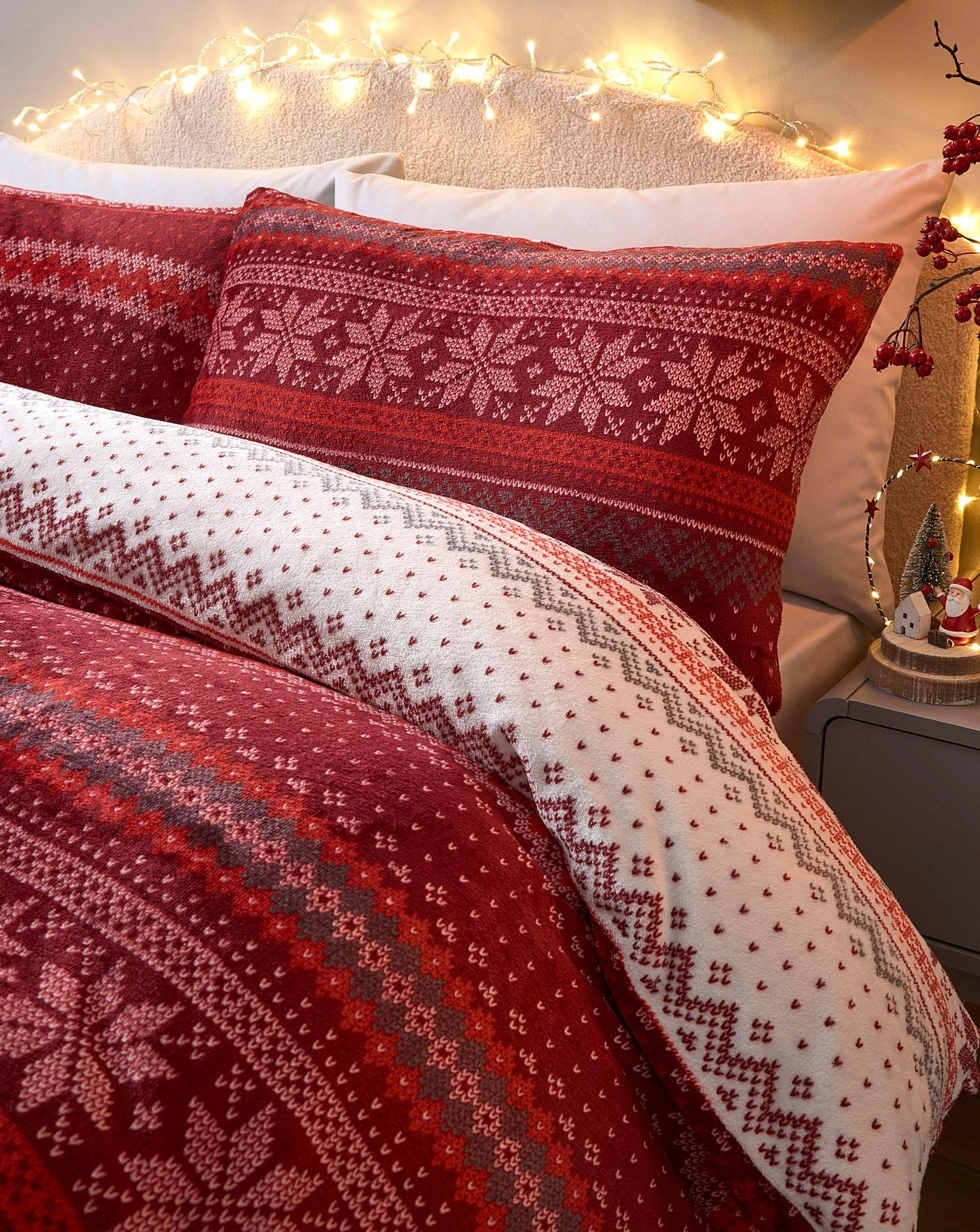 Fairisle Fleece Duvet Set - Image 3