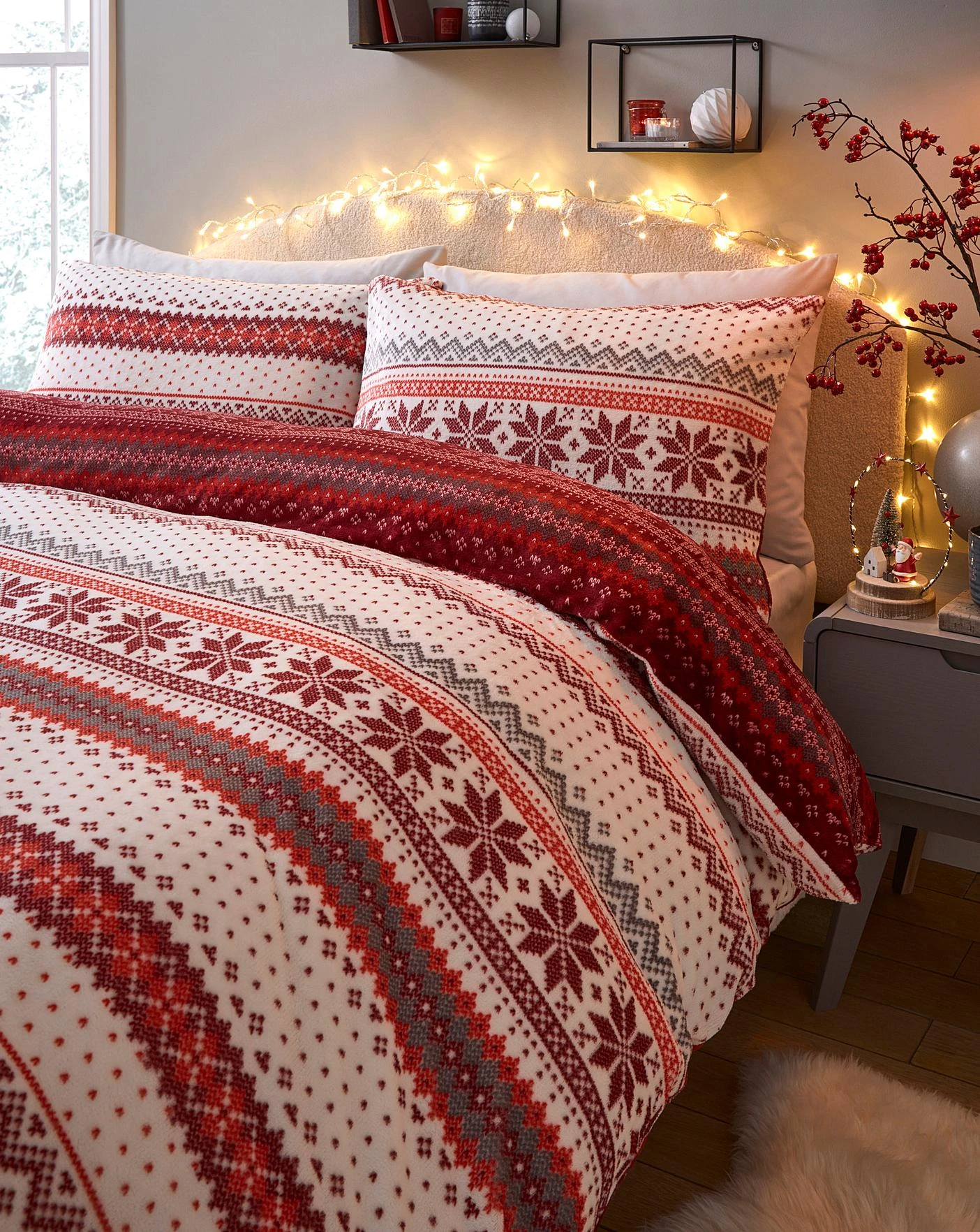 Fairisle Fleece Duvet Set - Image 4