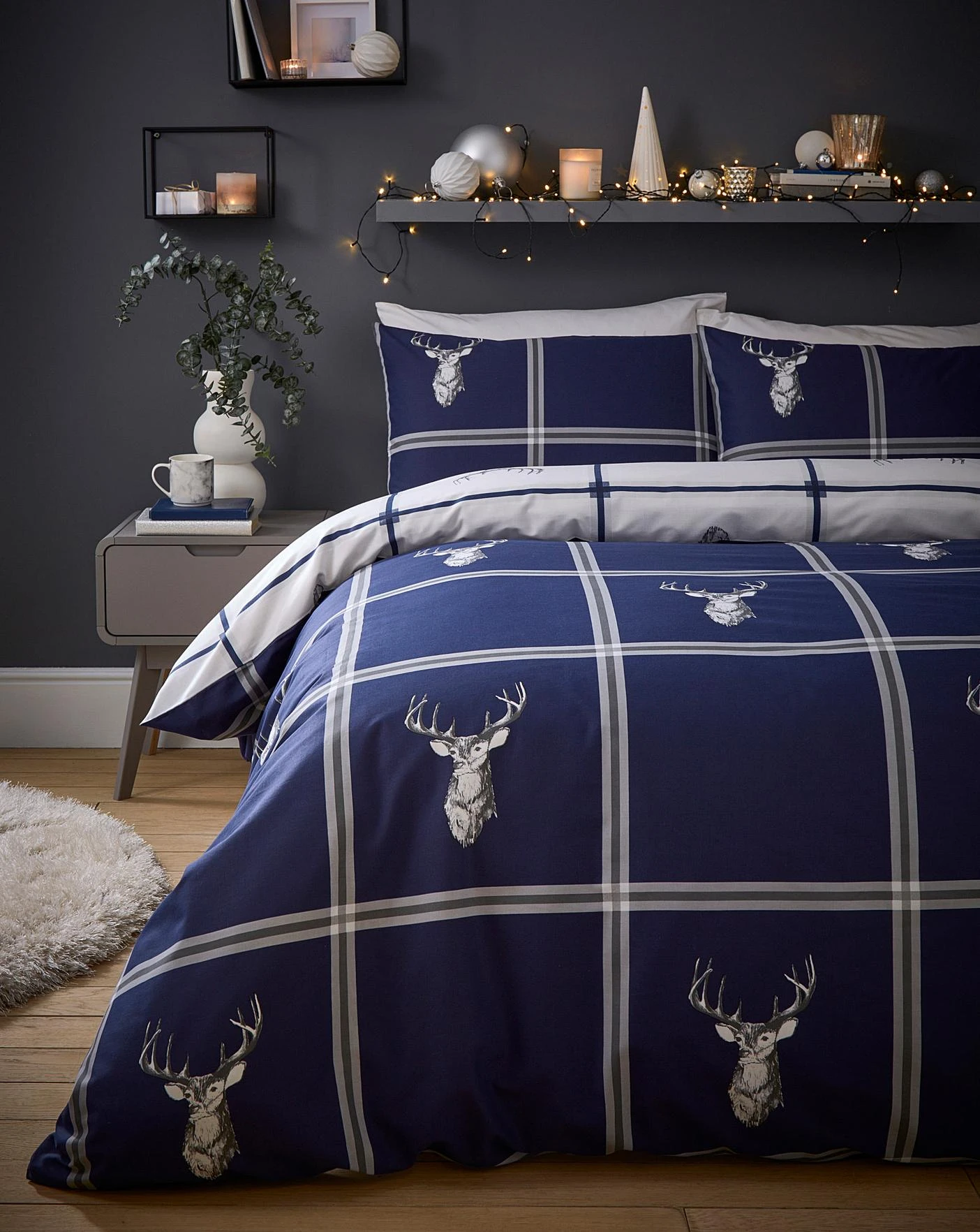 Stag Check Duvet Cover Set