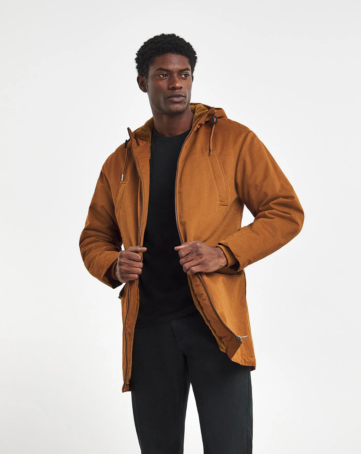 Tan Faux Fur Lined Parka