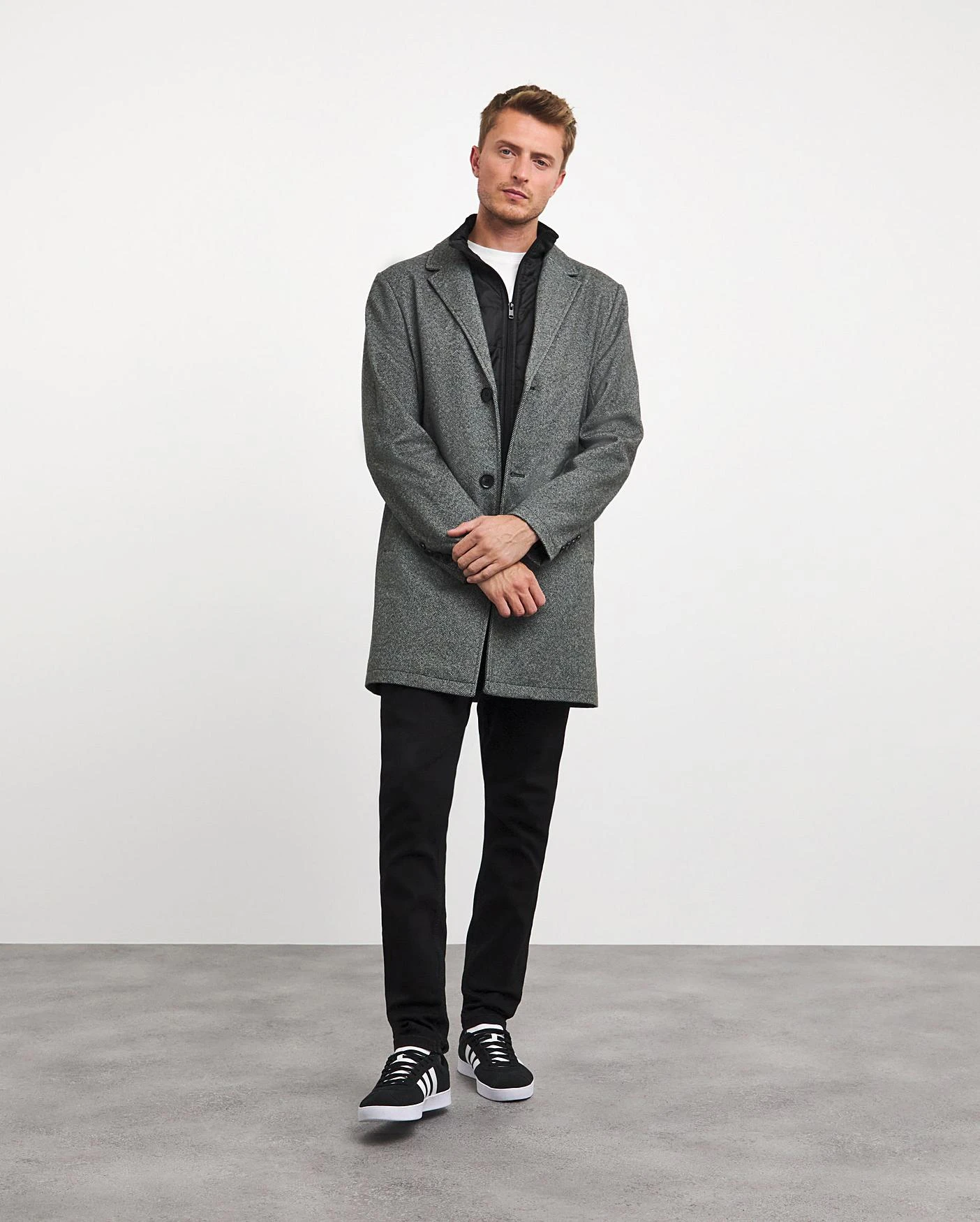 Overcoat With Stitched Internal Gilet - Image 2