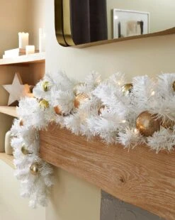 Montana White Pre-Lit Garland